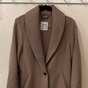Abercrombie & Fitch Classic Brown Pea Coat